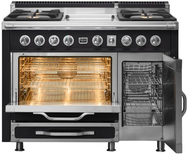Viking® Tuscany 48" Onyx Pro Style Dual Fuel Range with Griddle-1