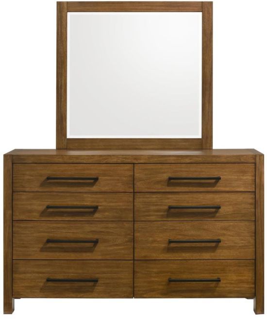 Coaster® Adderley Warm Brown Dresser and Mirror Set-1
