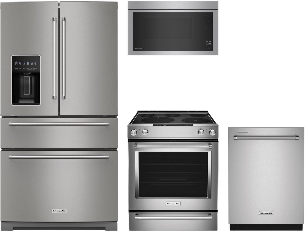 KitchenAid® 4 Piece Stainless Steel Kitchen Package