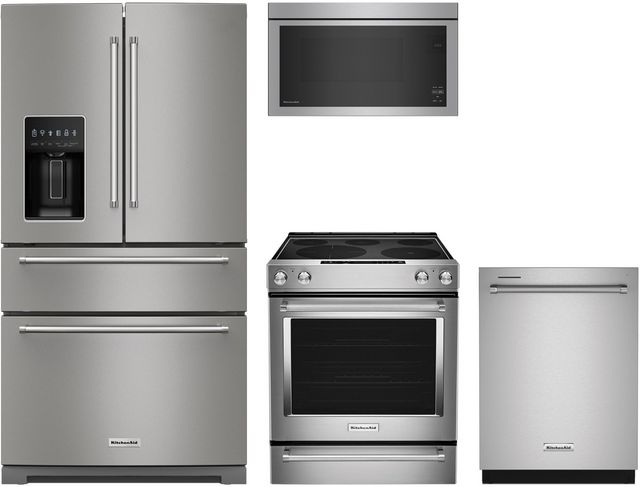 KitchenAid® 4 Piece Stainless Steel Kitchen Package-0