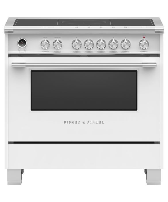 Fisher & Paykel Series 9 36" White Pro Style Induction Range-0