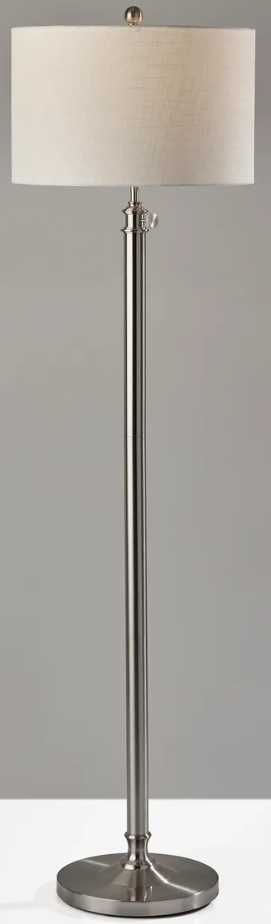 Adesso® Barton Brushed Steel Floor Lamp-0