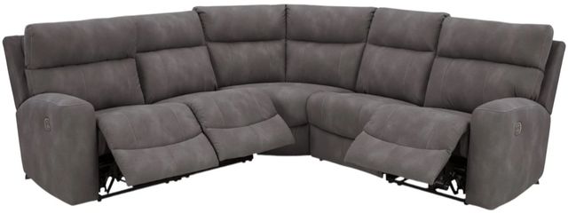 Signature Design by Ashley® Next-Gen DuraPella 5-Piece Slate Power Reclining Curved Sectional-1