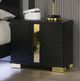 Furniture of America® Lillestrom 4-Piece Black/Gold Queen Bedroom Set-4