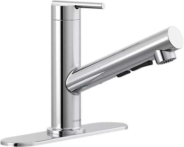 KOHLER® Crue® Polished Chrome Kitchen Sink Faucet with 3-Function Sprayhead-0
