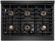 ZLINE Autograph Edition Paramount 36 " Black Satin Stainless Steel and Champagne Bronze Accents Gas Rangetop with 6 Burner DuoPro™ Cooktop -2