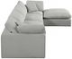 Meridian Furniture Comfy 2-Piece Gray 158" Sectional -2