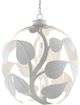 Currey & Company Plumeria Gesso White Chandelier-0