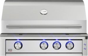 Front view of the XO Performance XLT 3-Burner Stainless Steel Built In Liquid Propane Gas Grill