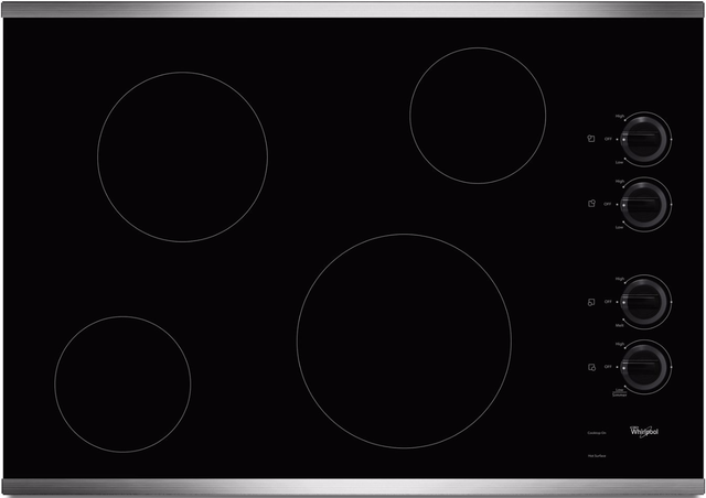 Whirlpool® 30" Electric Cooktop-Stainless Steel-0