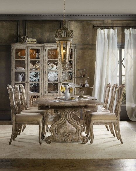 Hooker® Furniture Chatelet Flax Natural/Paris Vintage Dining Side Chair-1