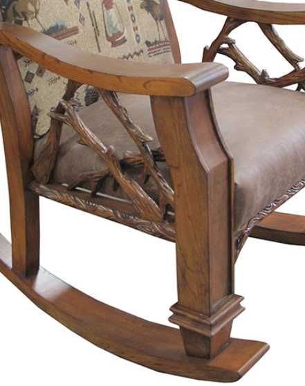 Marshfield Furniture Whitetail Brown Ridge Rocker Chair-1
