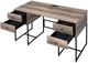 ACME Furniture Desirre Black/Rustic Oak Writing Desk with USB Port-4