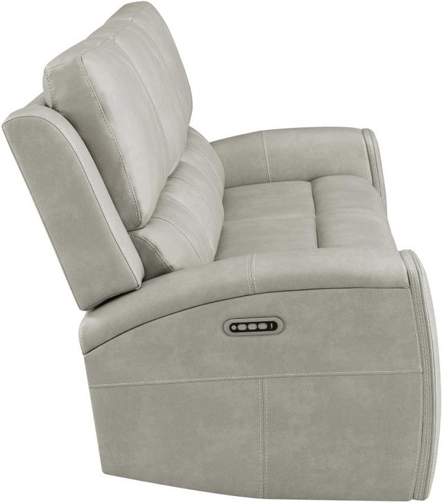 Coaster® Brickston Grey Power Reclining Sofa with Power Headrest and Lumbar-3
