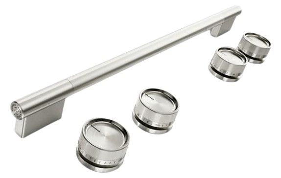 KitchenAid® Stainless Steel Slide-In Convection Range Handle and Knob Kit-0
