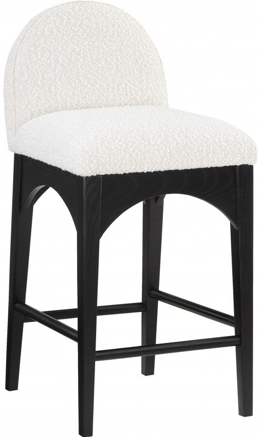 Meridian Furniture Waldorf Cream/Black Counter Stool-0