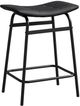 Monarch Specialties Inc. 2-Piece Black 24" Upholstered Counter Height Stools Set-0