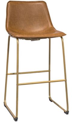 Signature Design by Ashley® Ciabori Brown/Gold Tall Upholstered Bar Stool