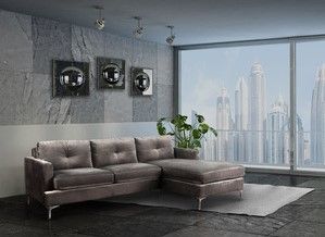 Mazin Furniture Hamilton Charcoal Gray 2-Piece Right-Arm Facing Sofa Sectional and Chaise-3