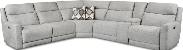 Southern Motion™ Social Club 6-Piece Power Headrest Reclining Sectional with Console-0