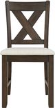 Elements International Alvin 7-Piece Espresso/White Gray Dining Table Set-3