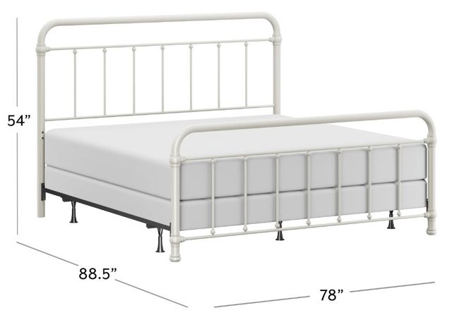 HH2 Home Kirkland White 55" Full Metal Rod Bed-3