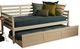 Kodiak Furniture Boho Linen Aqua/White Twin Daybed with Trundle and Mattress-0