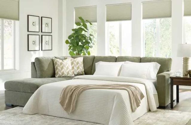 Signature Design by Ashley® Bridgepoint 2-Piece Moss Left-Arm Facing Sleeper Sectional and Chaise-2
