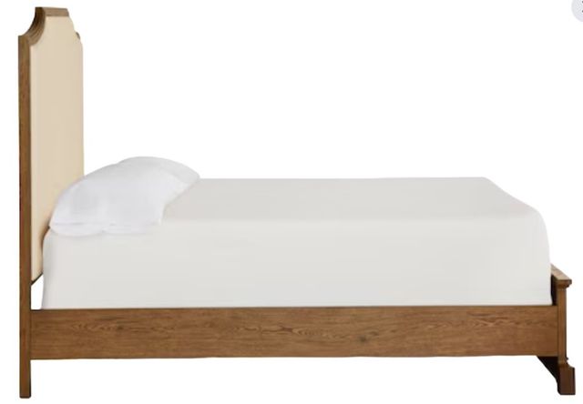 Bassett® Furniture Surry Truffle Oak Upholstered Queen Panel Bed-2