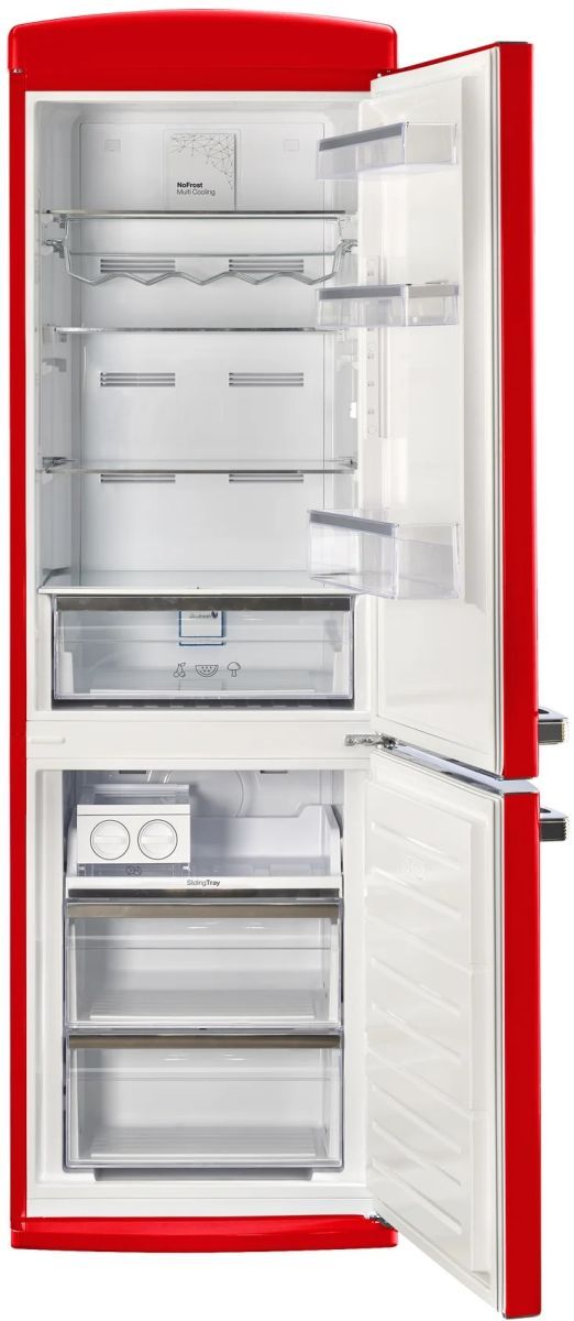 Unique® Appliances Classic Retro 24" 11.7 Cu. Ft. Candy Apple Red Counter Depth Bottom Freezer Refrigerator-1