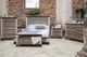 International Furniture Direct Antique Brown Storage Trunk-4