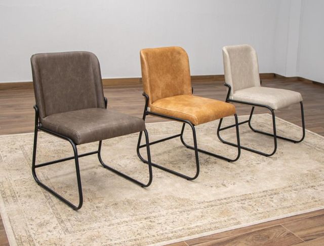 International Furniture Direct Seating Black/Brown Side Chair-1