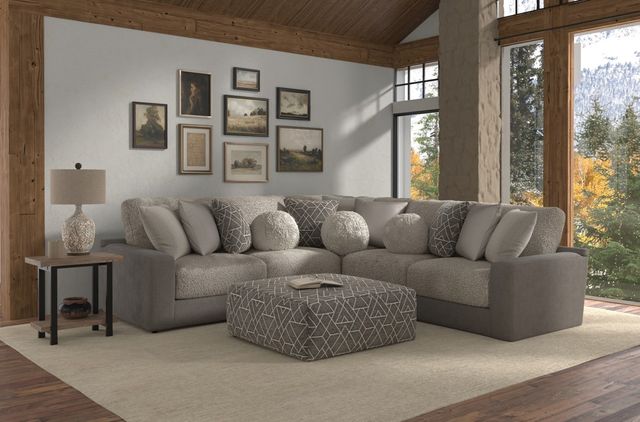 Jackson Furniture Canyon 4-Piece Fawn/Umber Modular Sectional and Ottoman-1