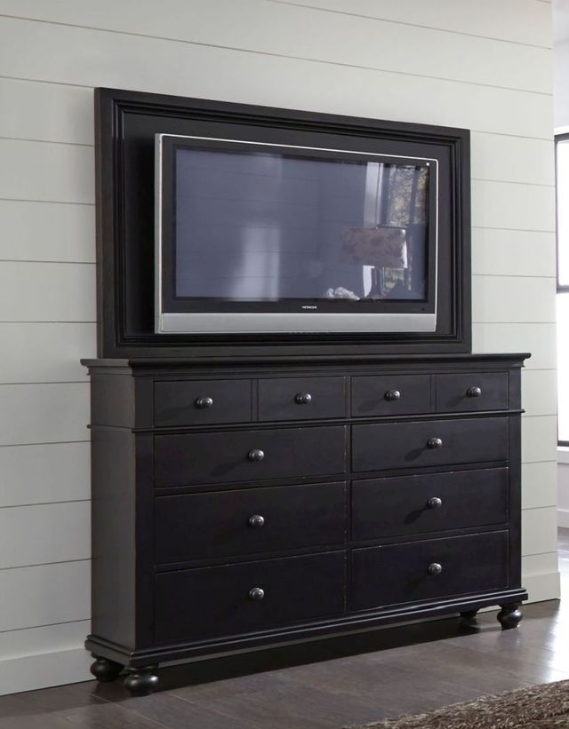aspenhome® Oxford Rubbed Black TV Frame with TV Mount-1