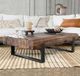 Classic Home Duarte Reclaimed Brown 55" Coffee Table with Black Base-1