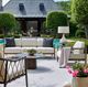 Uttermost® Borneo Dark Gray/Oyster White Fabric/Wooden Outdoor Sofa-1