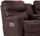 La-Z-Boy® James Walnut Leather Power Reclining Loveseat with Console, Headrest, and Lumbar-1