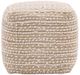 Dovetail Furniture Yuri Beige/Ivory Pouf-1