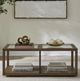 Liberty Furniture Bayhill Trellis Glass Top Cocktail Table with Black/Honey Base-1
