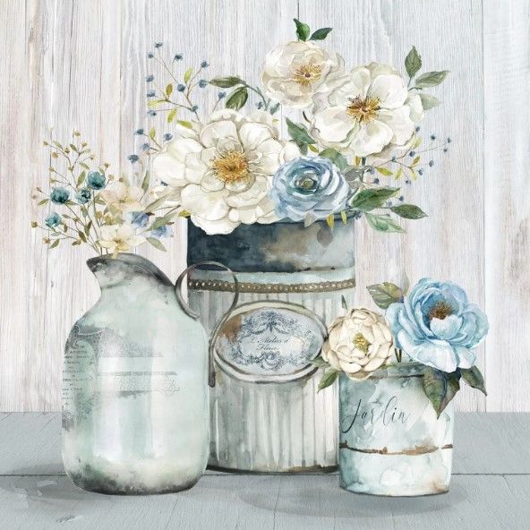 Classy Art French Garden Flowers II by Carol Robinson Wall Art-0