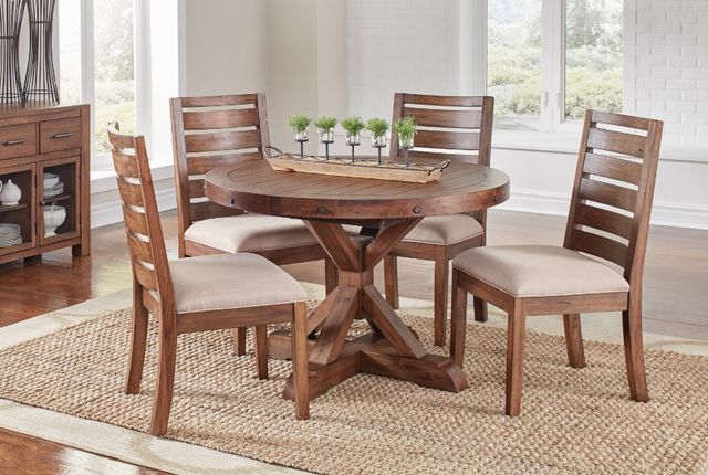 A-America® Anacortes Salvage Mahogany Pedestal Table-1