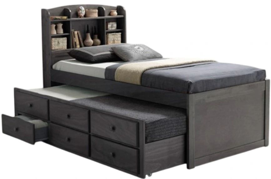 Furniture of America® Troutdale Stain Gray Twin Captain Bed