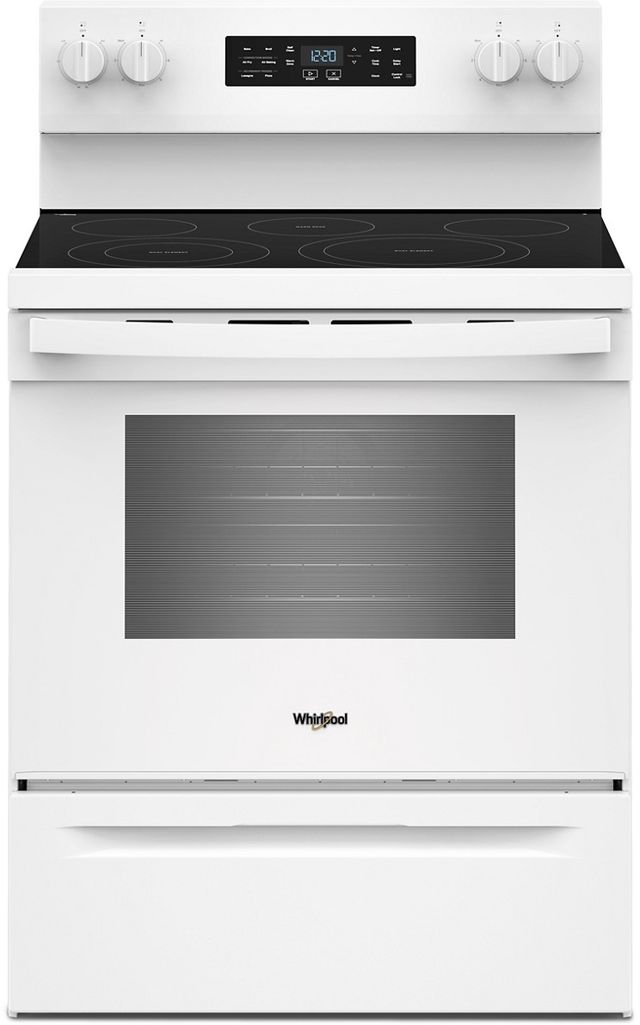 Whirlpool® 30" White Freestanding Electric Range with Air Cooking Technology-0