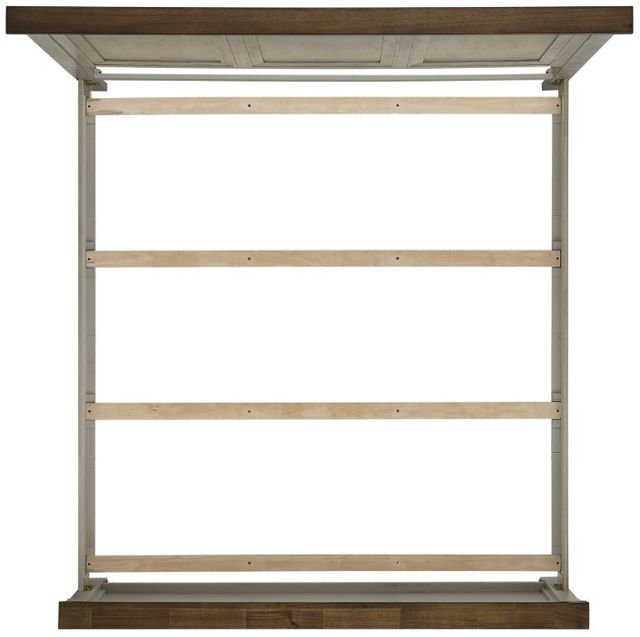 Elements International Farmington Medium Brown/Washed Stone King Panel Bed-1