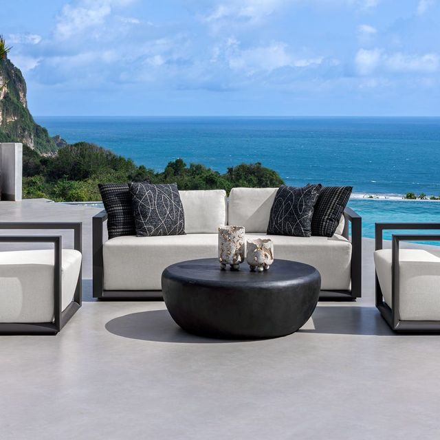 Uttermost® Jones Dark Stone Indoor-Outdoor Coffee Table-2
