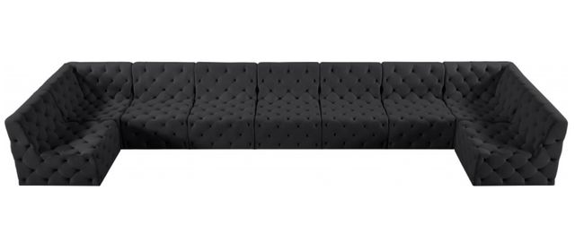 Meridian Furniture Tuft 9-Piece Black Modular Sectional Set-1