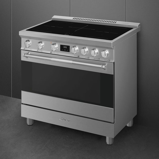 Smeg Professional 36" Stainless Steel Pro Style Induction Range-2