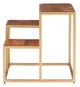Powell® Cyndi Natural 3-Tiered Plant Stand Side Table with Gold Base-2