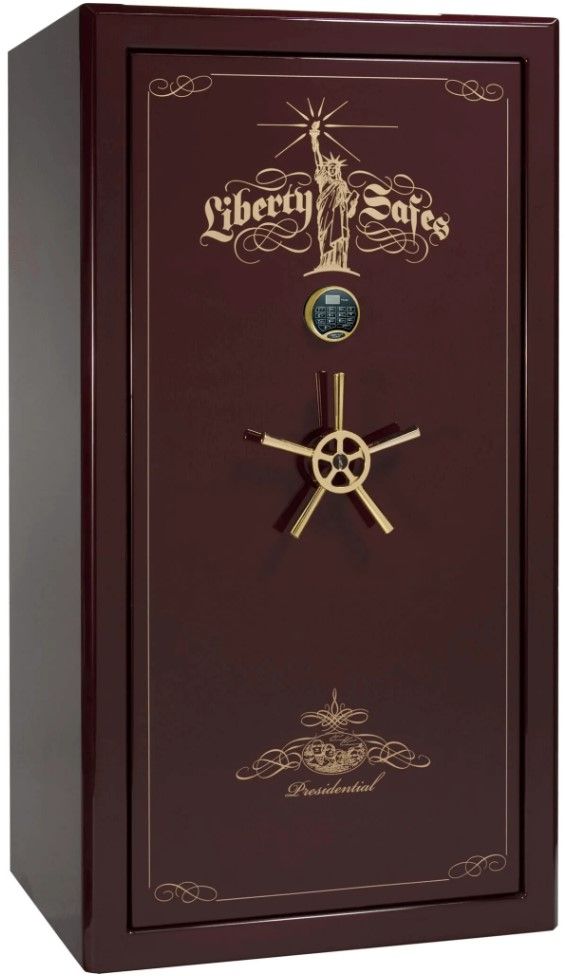 Liberty Safe Presidential Burgundy Gloss 40 Electronic Lock Gun Safe-0