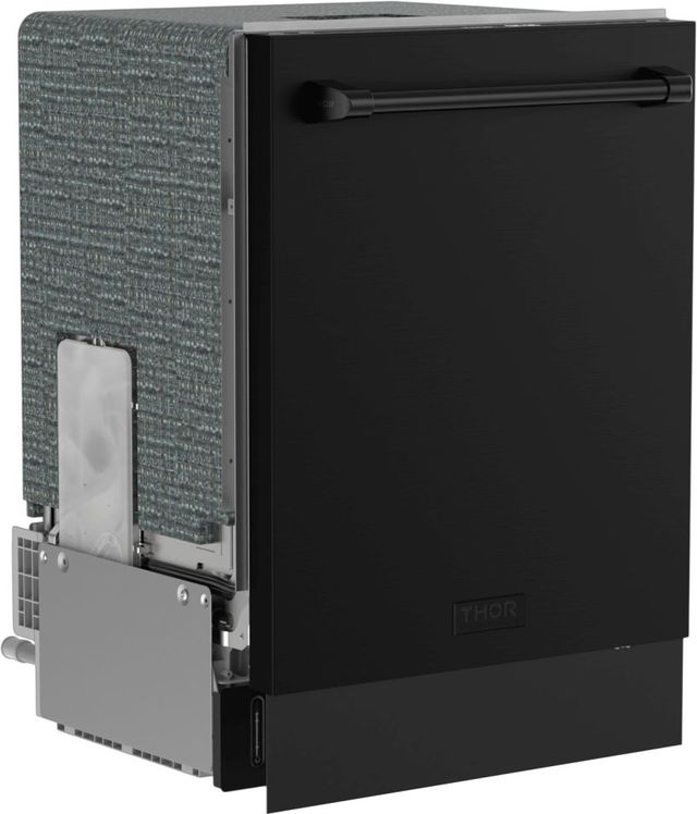 Thor Kitchen® Gordon Ramsay Series 24" Matte Black Top Control Built In Dishwasher-1